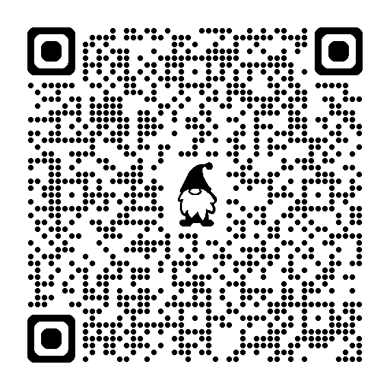 QR-kod med en tomte i mitten
